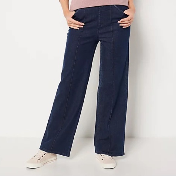 Isaac Mizrahi Live! TRUE DENIM Wide Leg Jeans - Picture 9 of 9